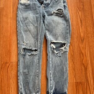 PacSun Ripped Blue Skinny Jeans for Women